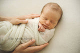 Cream - Beanbag Drop / Stretch Wrap - Fuzzy Knit