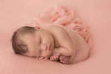 Pink - Beanbag Drop / Stretch Wrap - Fuzzy Knit