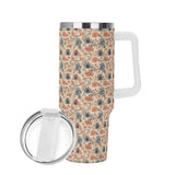 Stainless Steel 40oz (1L) Tumbler - Peach Floral