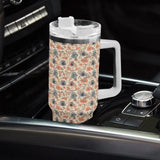 Stainless Steel 40oz (1L) Tumbler - Peach Floral