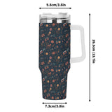 Stainless Steel 40oz (1L) Tumbler - Navy Floral