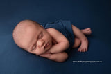 Ocean Blue - Beanbag Drop / Stretch Wrap - Milk Jersey