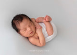 Icicle Blue - Beanbag Drop / Stretch Wrap - Milk Jersey