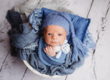 Mini Velvet Pillow - Denim