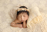 Mini Lace Ruffle Pillow - Silver
