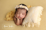 Mini Lace Ruffle Pillow - Butter