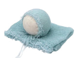 Snowflake - Wrap + Bonnet Set - Sky Blue - Newborn