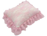 Mini Lace Ruffle Pillow - Mallow