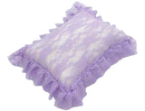 Mini Lace Ruffle Pillow - Lilac